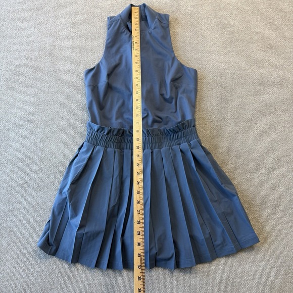 NWT CALIA Women's Golf Mixed Media Pleated High Neck Sleeveless Dress Sz Small - Picture 3 of 10